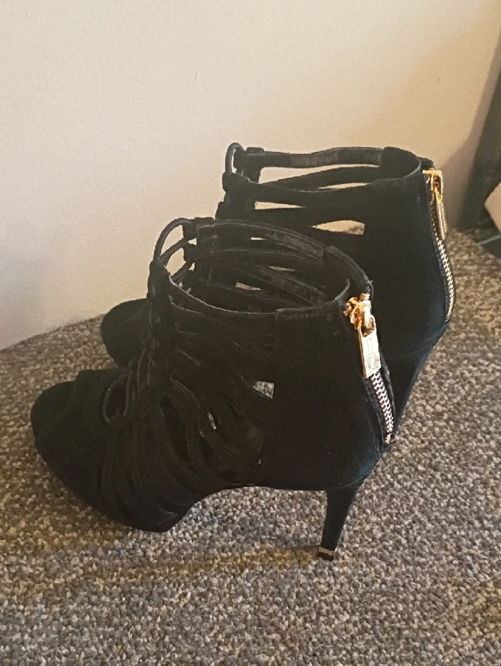 Michael kors Clarissa Black Strappy Lace-Up Women's Heels Size 6